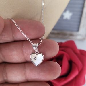 Silver Heart Pendant Necklace